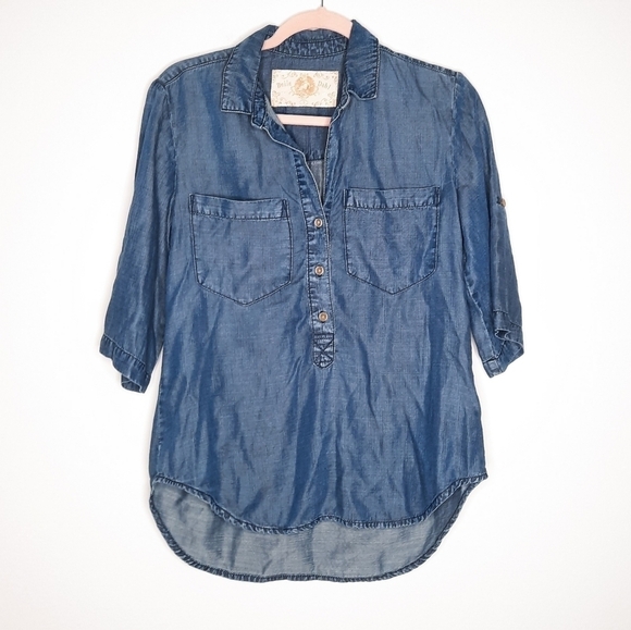 Bella Dahl Chambray Button Down Shirt S - Picture 1 of 6